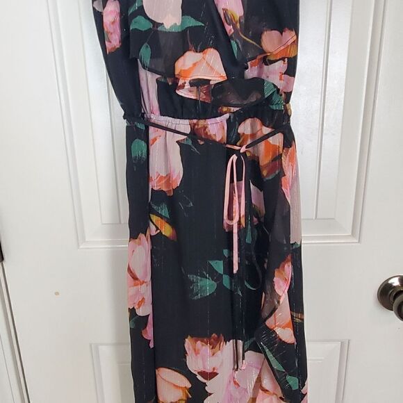Jennifer Lopez Spring Romance Floral Faux Wrap Dress Size 4 - Picture 4 of 10